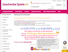 Tablet Screenshot of geschenke-spiele.de